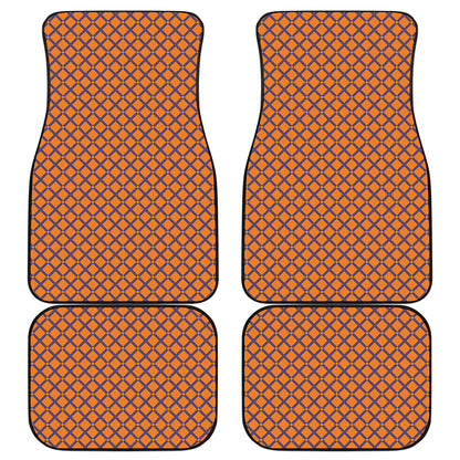 Halloween Cross Pattern Print Front and Back Car Floor Mats