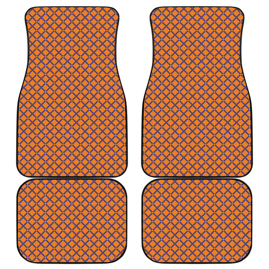 Halloween Cross Pattern Print Front and Back Car Floor Mats