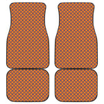Halloween Cross Pattern Print Front and Back Car Floor Mats