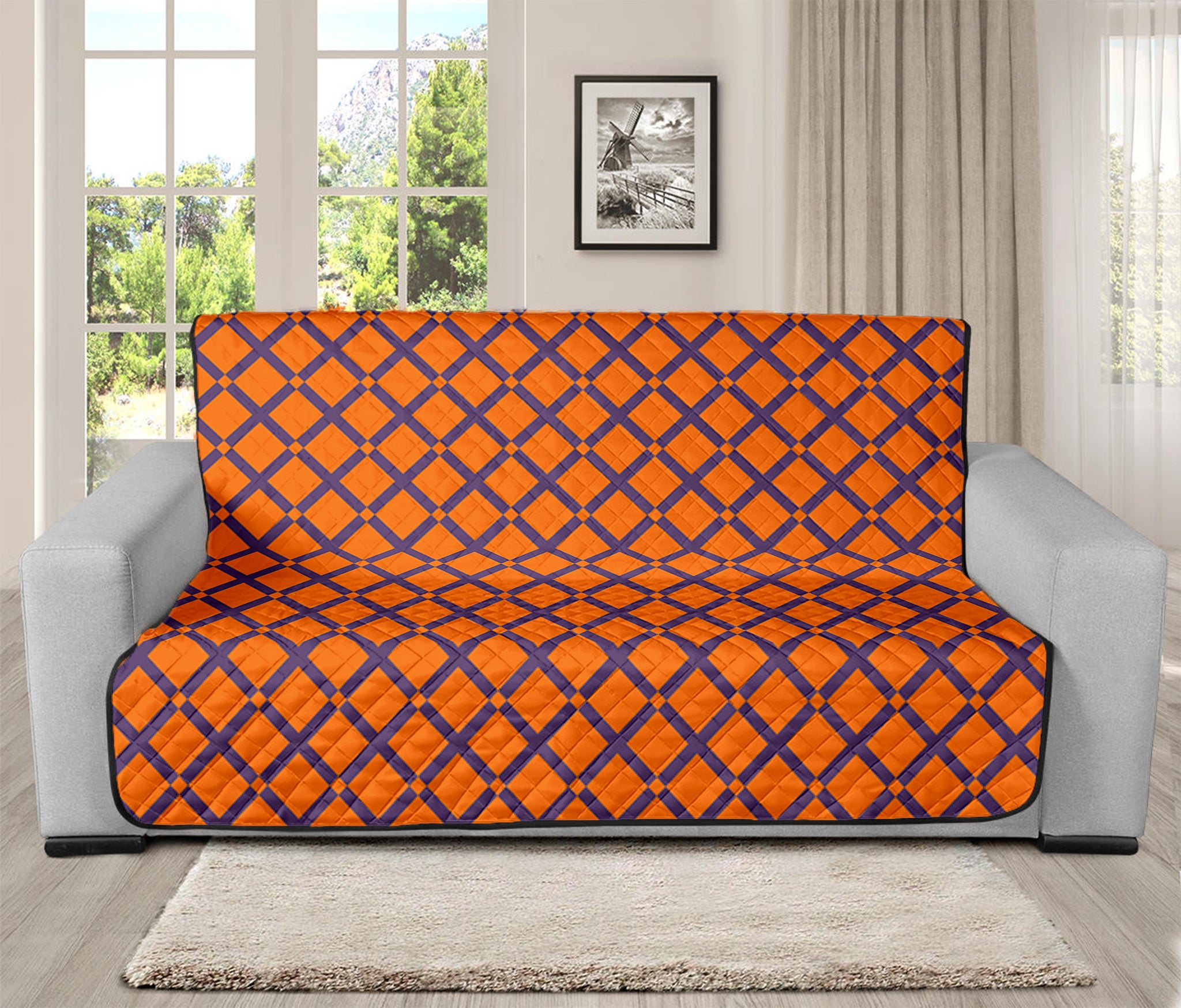 Halloween Cross Pattern Print Futon Protector