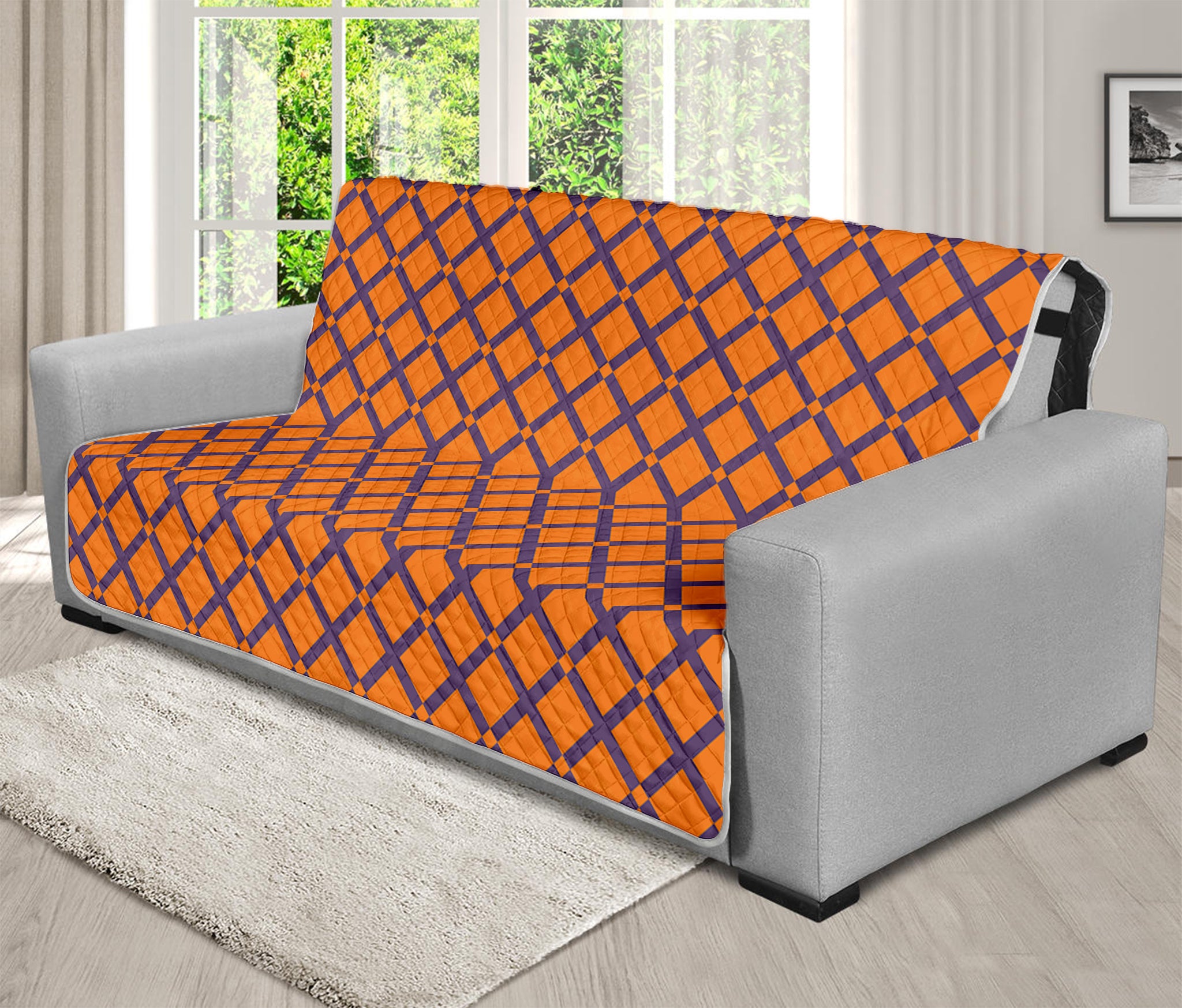 Halloween Cross Pattern Print Futon Protector