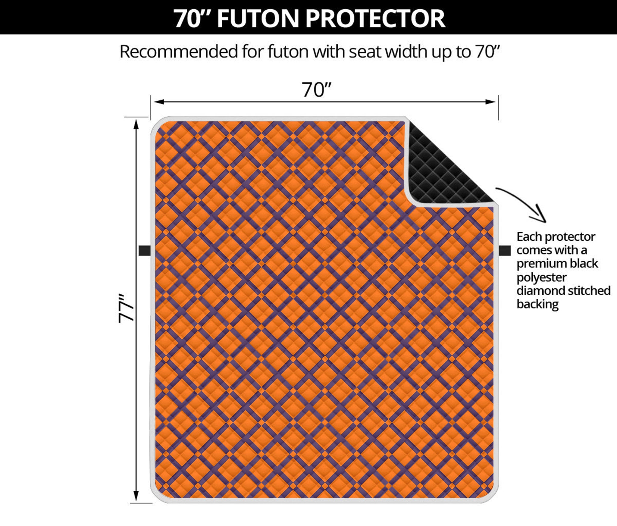 Halloween Cross Pattern Print Futon Protector