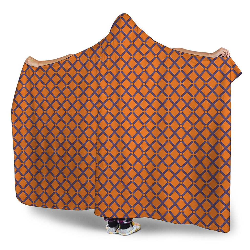 Halloween Cross Pattern Print Hooded Blanket