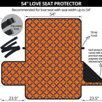 Halloween Cross Pattern Print Loveseat Protector