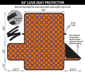 Halloween Cross Pattern Print Loveseat Protector