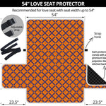 Halloween Cross Pattern Print Loveseat Protector