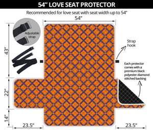 Halloween Cross Pattern Print Loveseat Protector