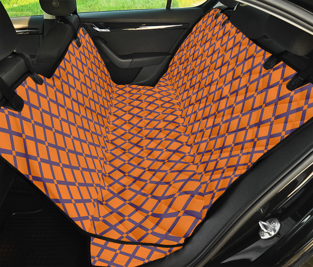 Halloween Cross Pattern Print Pet Car Back Seat Cover