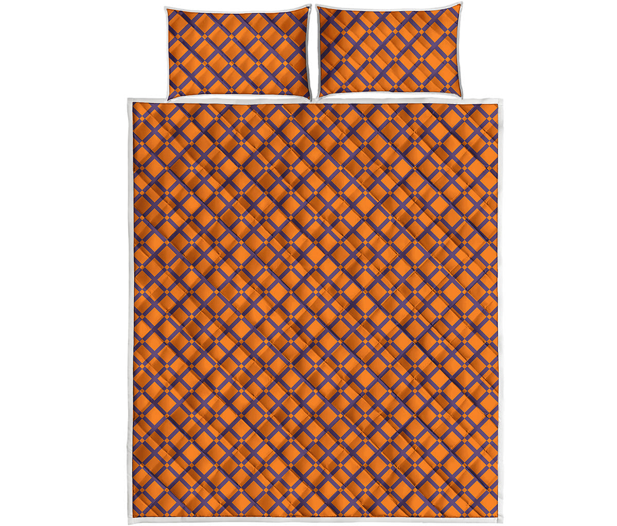 Halloween Cross Pattern Print Quilt Bed Set