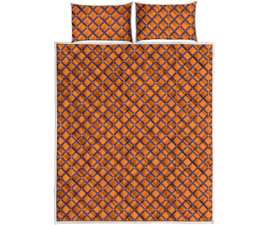Halloween Cross Pattern Print Quilt Bed Set