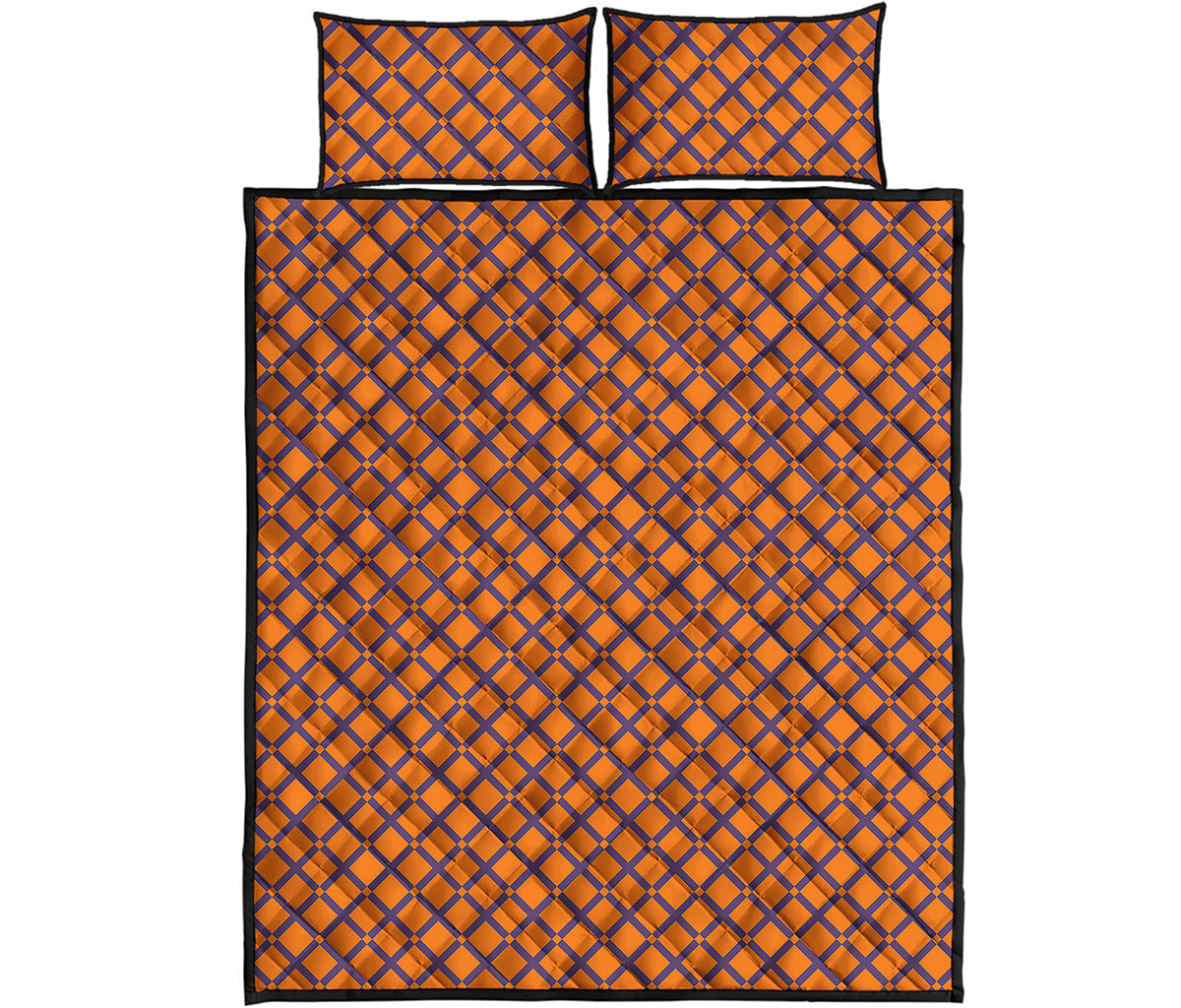 Halloween Cross Pattern Print Quilt Bed Set