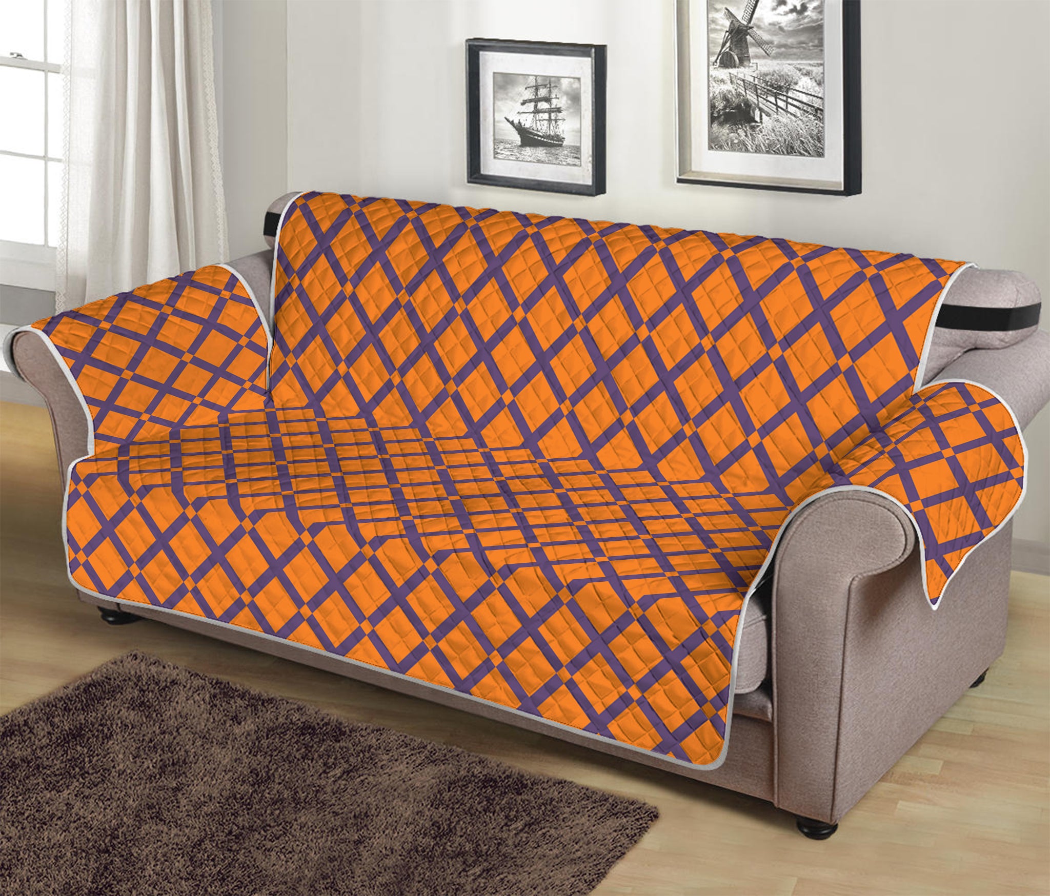 Halloween Cross Pattern Print Sofa Protector