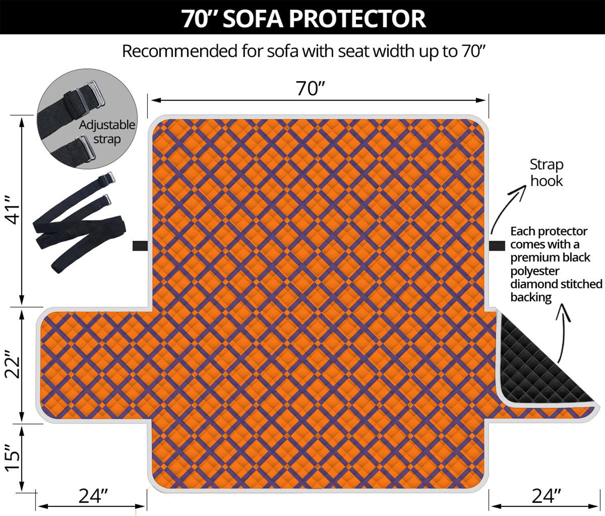 Halloween Cross Pattern Print Sofa Protector