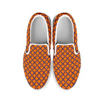 Halloween Cross Pattern Print White Slip On Shoes