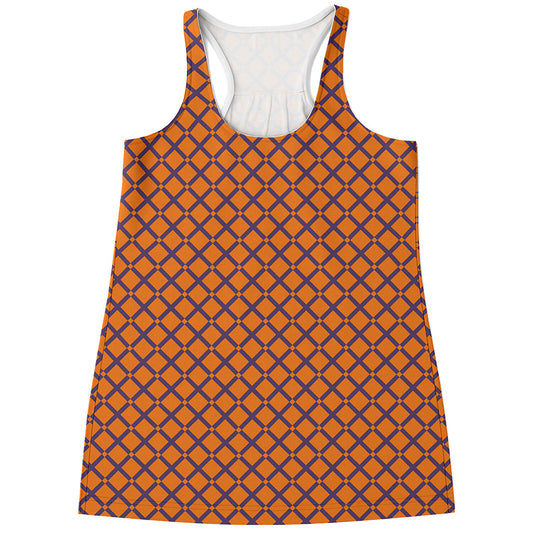 Halloween Cross Pattern Print Women's Racerback Tank Top