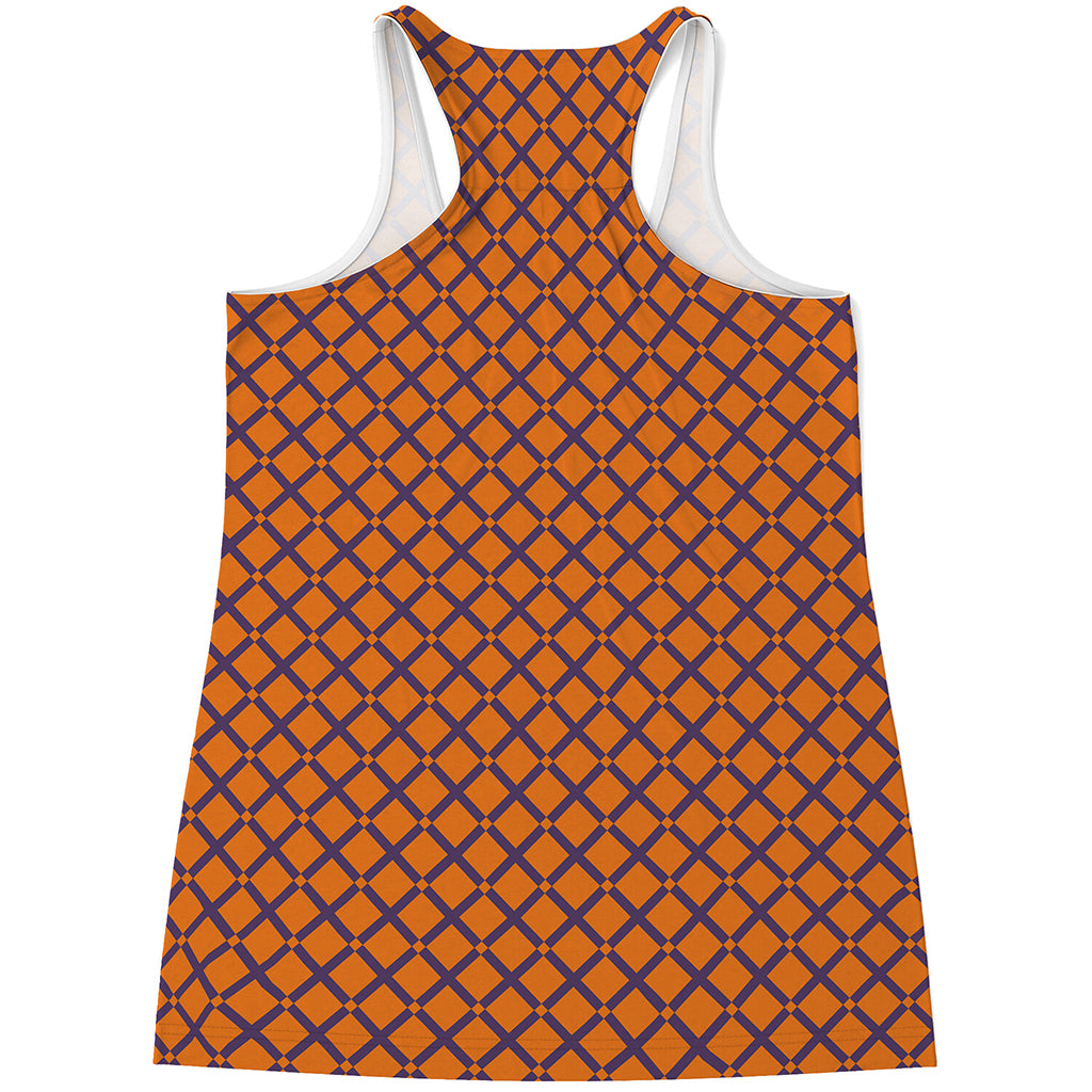 Halloween Cross Pattern Print Women's Racerback Tank Top