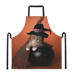 Halloween Cute Witch Cat Print Apron