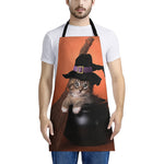 Halloween Cute Witch Cat Print Apron