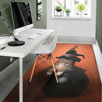 Halloween Cute Witch Cat Print Area Rug