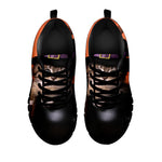 Halloween Cute Witch Cat Print Black Sneakers