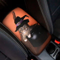 Halloween Cute Witch Cat Print Car Center Console Cover
