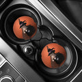 Halloween Cute Witch Cat Print Car Coasters