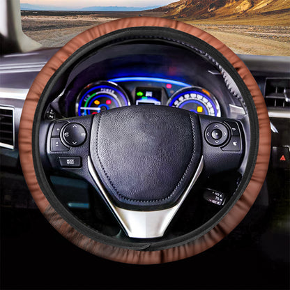 Halloween Cute Witch Cat Print Car Steering Wheel Cover