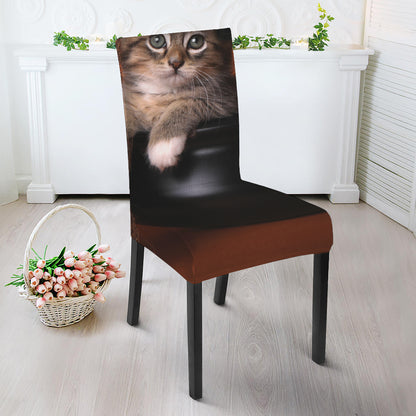 Halloween Cute Witch Cat Print Dining Chair Slipcover