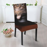Halloween Cute Witch Cat Print Dining Chair Slipcover