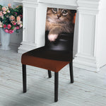 Halloween Cute Witch Cat Print Dining Chair Slipcover