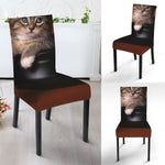 Halloween Cute Witch Cat Print Dining Chair Slipcover