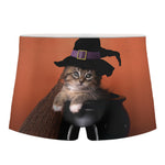 Halloween Cute Witch Cat Print Men's Boxer Briefs