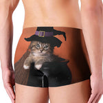 Halloween Cute Witch Cat Print Men's Boxer Briefs