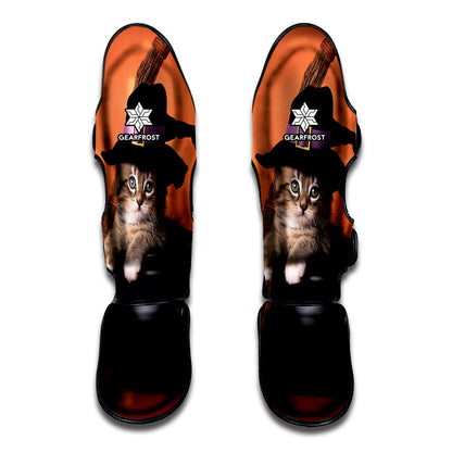 Halloween Cute Witch Cat Print Muay Thai Shin Guard