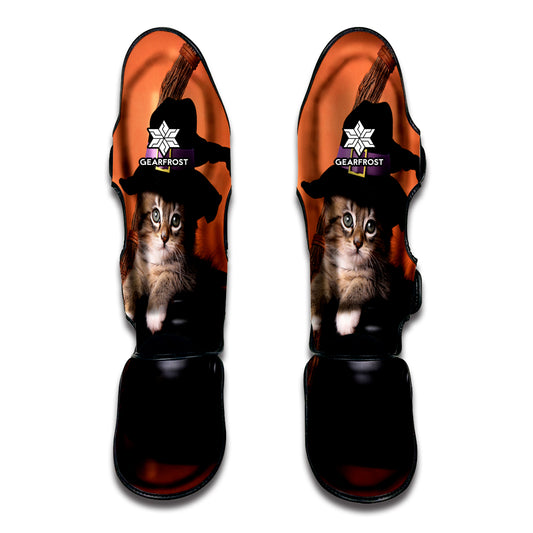 Halloween Cute Witch Cat Print Muay Thai Shin Guard
