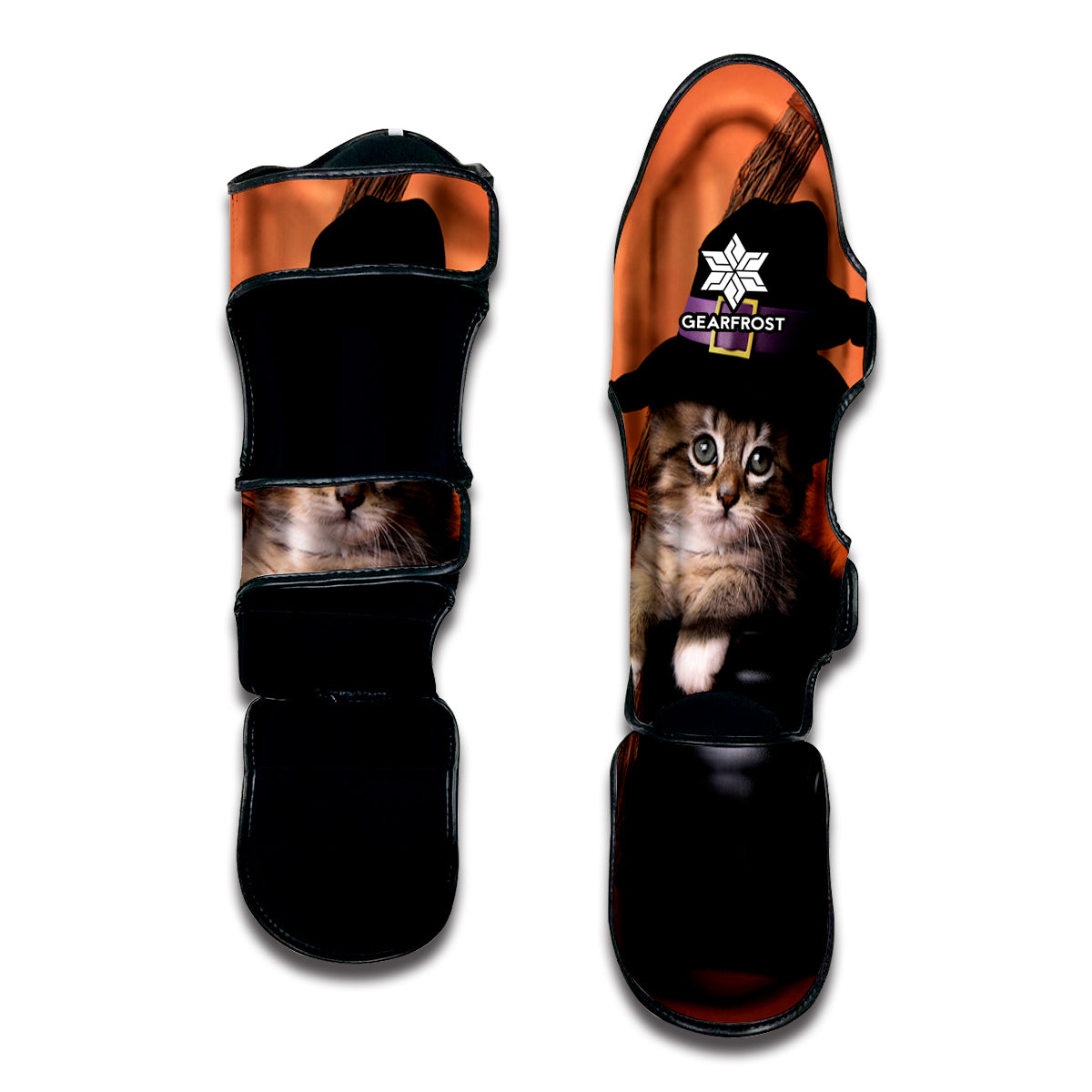 Halloween Cute Witch Cat Print Muay Thai Shin Guard