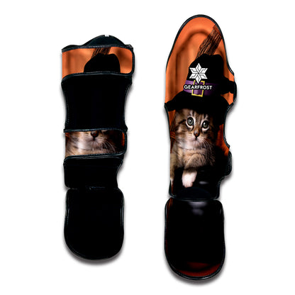 Halloween Cute Witch Cat Print Muay Thai Shin Guard