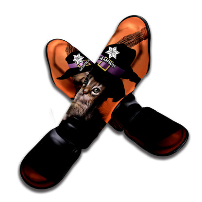 Halloween Cute Witch Cat Print Muay Thai Shin Guard