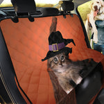 Halloween Cute Witch Cat Print Pet Car Back Seat Cover