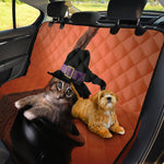 Halloween Cute Witch Cat Print Pet Car Back Seat Cover