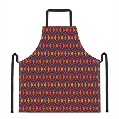 Halloween Diamond Shape Pattern Print Apron