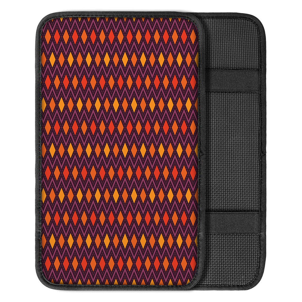 Halloween Diamond Shape Pattern Print Car Center Console Cover