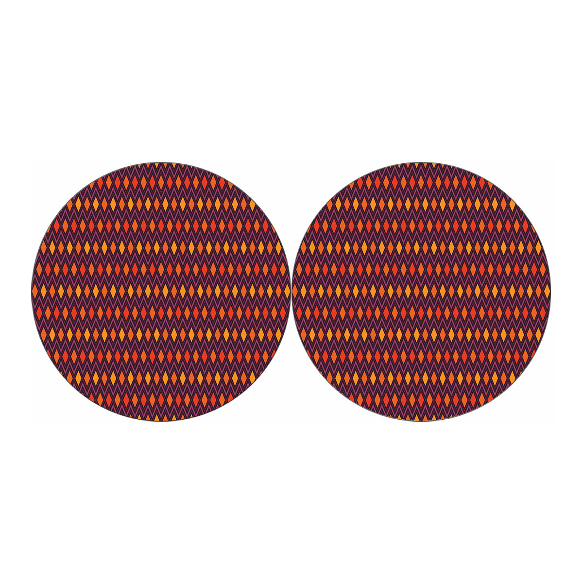 Halloween Diamond Shape Pattern Print Car Coasters