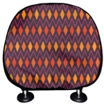 Halloween Diamond Shape Pattern Print Car Headrest Covers
