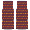 Halloween Diamond Shape Pattern Print Front and Back Car Floor Mats
