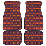 Halloween Diamond Shape Pattern Print Front and Back Car Floor Mats