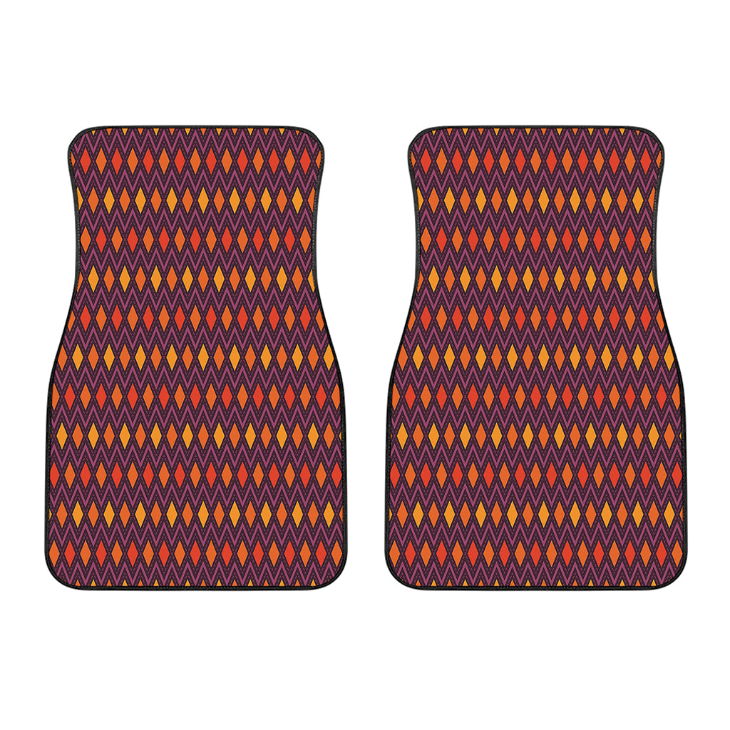 Halloween Diamond Shape Pattern Print Front Car Floor Mats