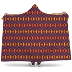 Halloween Diamond Shape Pattern Print Hooded Blanket