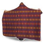 Halloween Diamond Shape Pattern Print Hooded Blanket