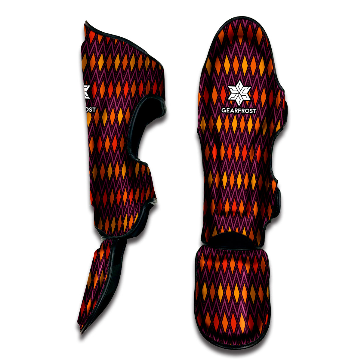 Halloween Diamond Shape Pattern Print Muay Thai Shin Guard